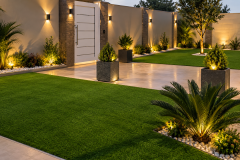 Modern-Courtyard-Garden-at-Dusk