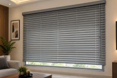 Modern-Living-Room-with-Grey-Venetian-Blinds